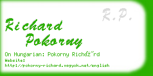 richard pokorny business card